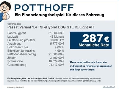 gebraucht VW Passat Variant 1.4 TSI eHybrid DSG GTE IQ.Light AH