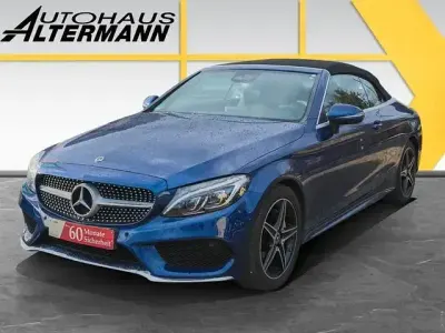 Brugt Mercedes C200 AMG line 184 HK (135 kW) 2018 Blå Cabriolet