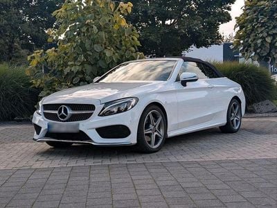 Usata Mercedes C200 AMG line 184 CV (135 kW) 2017 Bianco Cabrio