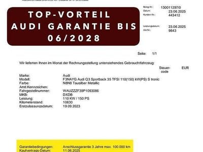 Gebraucht Audi Q3 Sportback Sport 150 PS (110 kW) 2023 Silber SUV