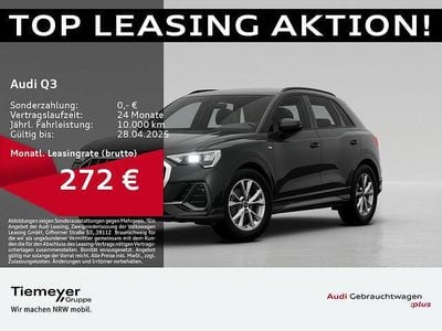 Mythosschwarz metallic Gebraucht 2024 Audi Q3 S-Line SUV | 39.130 € (Guter Preis)
