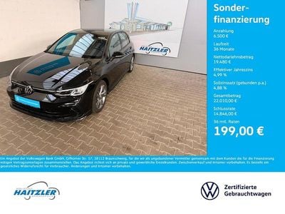 Gebraucht VW Golf VIII R-line 150 PS (110 kW) 2023 Deep black perleffekt Limousine