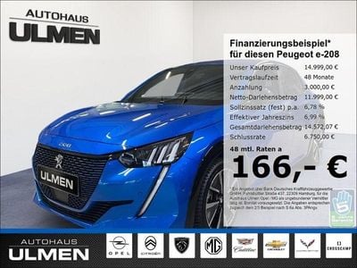 Gebraucht Peugeot e-208 100 kW (136 PS) 2021 Blau Kleinwagen