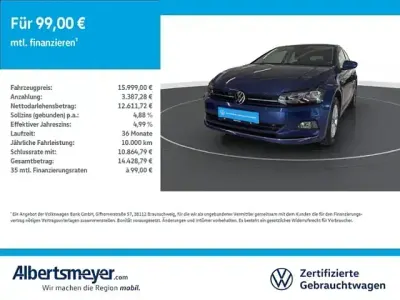 Gebraucht VW Polo Highline 95 PS (69 kW) 2021 Blau Kleinwagen