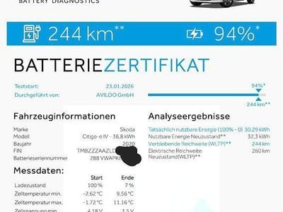 Weiß Gebraucht 2020 Skoda Citigo-e IV Style Kleinwagen | 9.900 € (Guter Preis)
