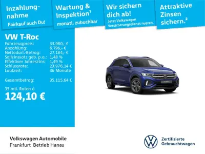 Second-hand VW T-Roc R-line 150 CP (110 kW) 2025 Albastru SUV