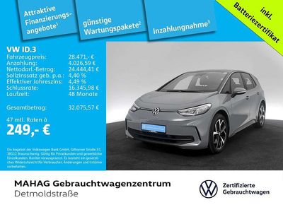 Gebraucht VW ID.3 Pro 150 kW (204 PS) 2023 Mondsteingrau/schwarz Kleinwagen