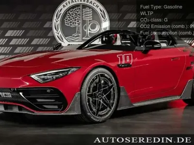 Neu Mercedes SL63 AMG AMG 585 PS (430 kW) 2026 Le mans red/black Cabrio