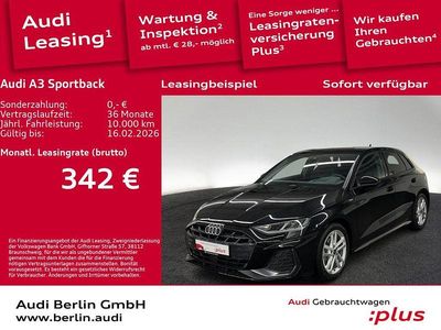 Mythosschwarz metallic Gebraucht 2025 Audi A3 S-Line Limousine | 35.210 € (Guter Preis)
