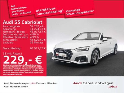 Gebraucht Audi S5 Cabriolet Ambiente 354 PS (260 kW) 2024 Gletscherweiß metallic Cabrio