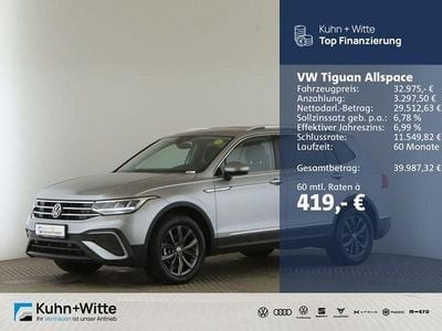 Pyrit silber metallic Gebraucht 2022 VW Tiguan Allspace Life SUV | 32.975 € (Fairer Preis)