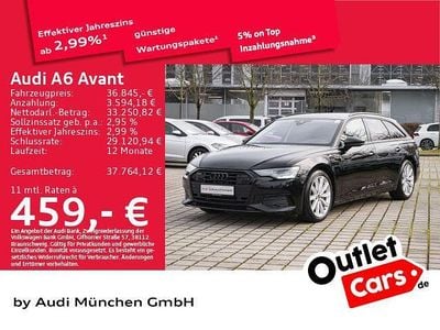 Brillantschwarz Gebraucht 2022 Audi A6 Design Kombi | 36.845 € (Fairer Preis)