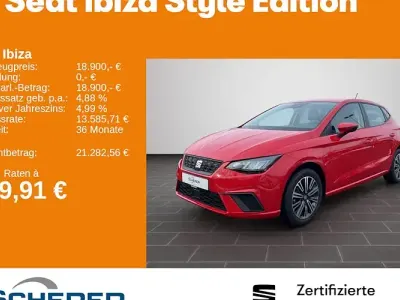 Brugt Seat Ibiza Style 116 HK (85 kW) 2024 Rød Sedan