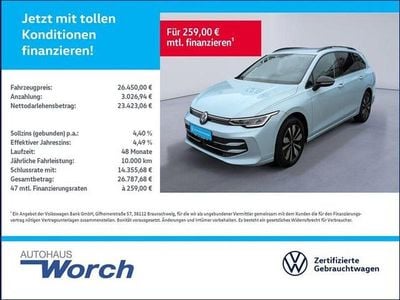 Gebraucht VW Golf VIII Goal 116 PS (85 kW) 2025 Crystal ice blue metallic Kombi