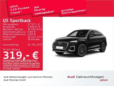Gebraucht Audi Q5 Sportback S-Line 204 PS (150 kW) 2023 Schwarz SUV