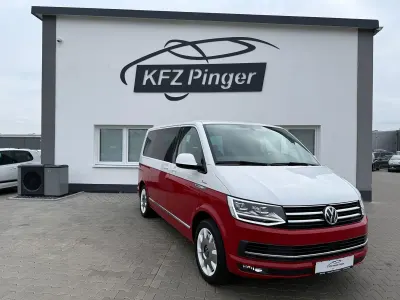 Gebraucht VW Multivan Highline 150 PS (110 kW) 2016 Weiß/rot Van / Kleinbus