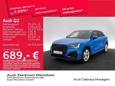 Turboblau Gebraucht 2023 Audi Q2 S-Line SUV | 33.473 € (Fairer Preis)