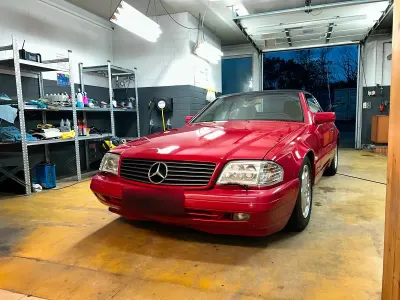 Gebraucht Mercedes SL320 231 PS (169 kW) 1996 Rot Cabrio