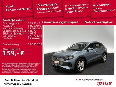 Geysirblau metallic Gebraucht 2022 Audi Q4 e-tron Ambiente SUV | 30.150 € (Guter Preis)