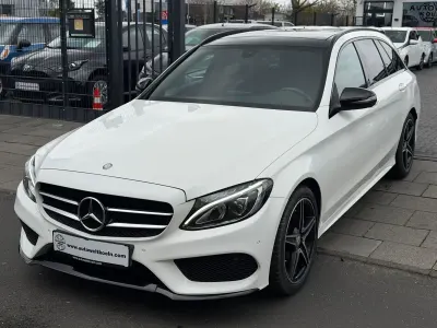 Brugt Mercedes C220 AMG line 170 HK (125 kW) 2016 Hvid Sedan