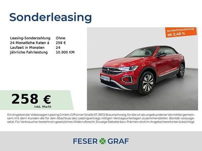 Gebraucht VW T-Roc Cabriolet Goal 116 PS (85 kW) 2025 Kings red metallic schwarz Cabrio