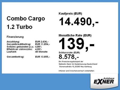 Gebraucht Opel Combo Edition 110 PS (80 kW) 2021 Jade weiss Van / Kleinbus