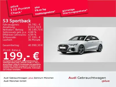 Gebraucht Audi S3 Basis 310 PS (228 kW) 2024 Gletscherweiß metallic Limousine
