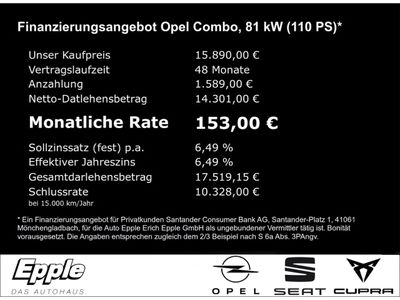Opel Combo Life 1.5 D Innovation 2-Zonen-Klima Navi Sitzheizung