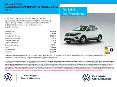 Używany VW T-Cross Goal 95 KM (69 kW) 2025 Biały SUV