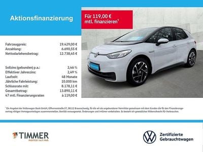 Gebraucht VW ID.3 Pure 110 kW (150 PS) 2021 Weiß Kleinwagen