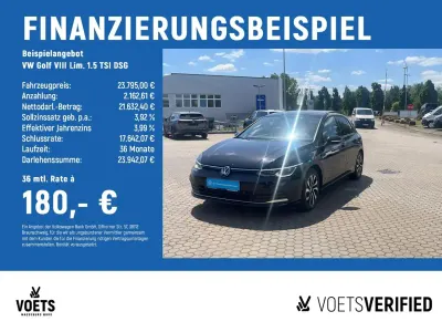 Gebraucht VW Golf VIII Active 150 PS (110 kW) 2022 Schwarz Limousine