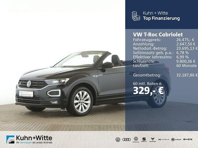 Gebraucht VW T-Roc Cabriolet R-line 150 PS (110 kW) 2022 Deep black perleffekt Cabrio