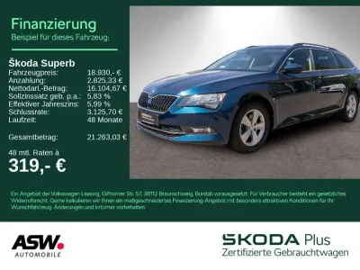 Gebraucht Skoda Superb Ambition 150 PS (110 kW) 2019 Lavablau metallic Kombi