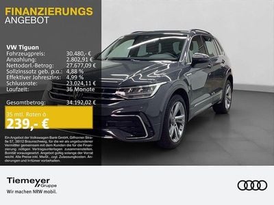 Grau Gebraucht 2023 VW Tiguan R-line SUV | 30.480 € (Superpreis)