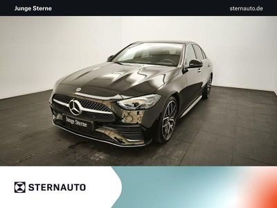 Metalliclack obsidianschwarz Gebraucht 2024 Mercedes C220 AMG Limousine | 45.934 € (Teuer)