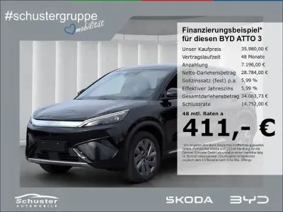 Gebraucht BYD Atto 3 Design 230 kW (313 PS) 2026 Obsidian black metallic[schwar SUV