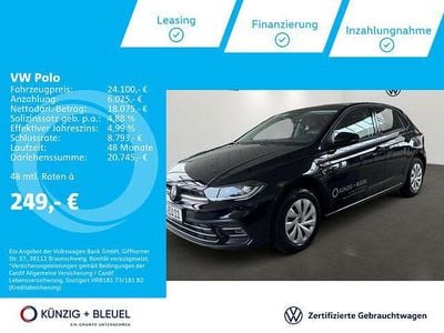 Gebraucht VW Polo Style 95 PS (69 kW) 2024 Schwarz Kleinwagen