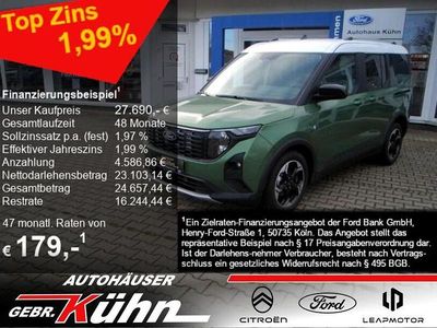 Neu Ford Tourneo Courier Active 125 PS (91 kW) 2025 Bursting green metallic Van / Kleinbus