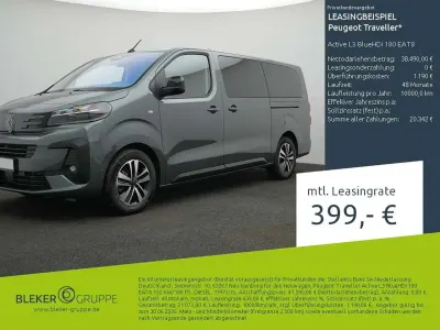 Neu Peugeot Traveller Active 179 PS (131 kW) 2026 All terraingrün Van / Kleinbus