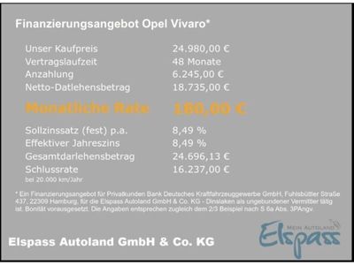gebraucht Opel Vivaro Kasten Edition L NAV AHK KAMERA SHZ TEMPOMAT APPLE/ANDROID