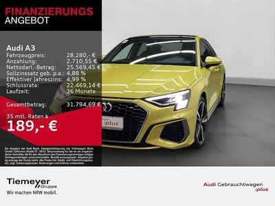 Gelb Gebraucht 2024 Audi A3 S-Line Limousine | 27.480 € (Superpreis)