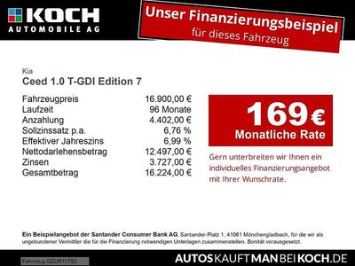 Gebraucht Kia Ceed Edition 7 120 PS (88 kW) 2022 Grau Kleinwagen