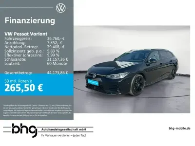 Second-hand VW Passat R-line 150 CP (110 kW) 2025 Negru Break