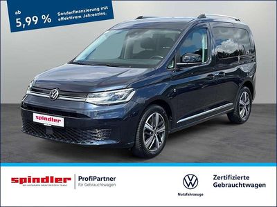 Gebraucht VW Caddy Style 122 PS (89 kW) 2023 Starlight blue metallic Van / Kleinbus