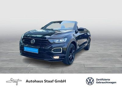 Gebraucht VW T-Roc Cabriolet R-line 150 PS (110 kW) 2021 Deep black perleffekt schwarz Cabrio