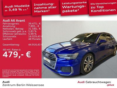 Ultrablau metallic Gebraucht 2023 Audi A6 Sport Kombi | 39.475 € (Fairer Preis)