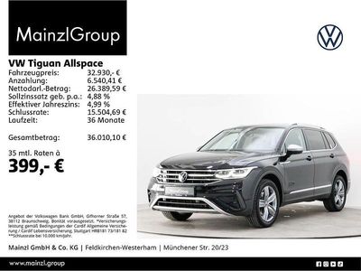 Schwarz Gebraucht 2022 VW Tiguan Allspace Elegance SUV | 32.930 € (Fairer Preis)