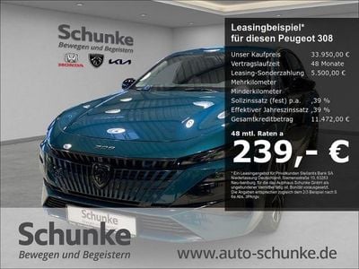 Neu Peugeot 308 Allure 145 PS (106 kW) 2025 Blau Limousine
