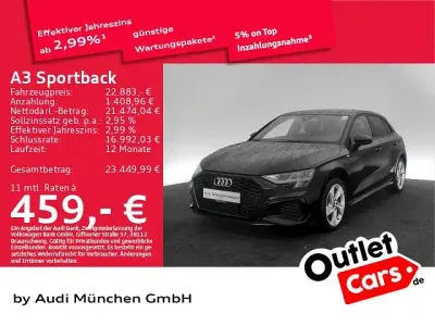 Gebraucht Audi A3 S-Line 204 PS (150 kW) 2022 Mythosschwarz metallic Limousine