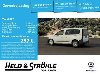 Neu VW Caddy Trendline 116 PS (85 kW) 2026 Weiß Van / Kleinbus